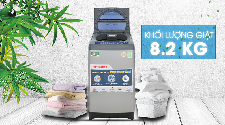 Khối lượng giặt 8.2 kg phù hợp cho gia đình 3 - 5 người