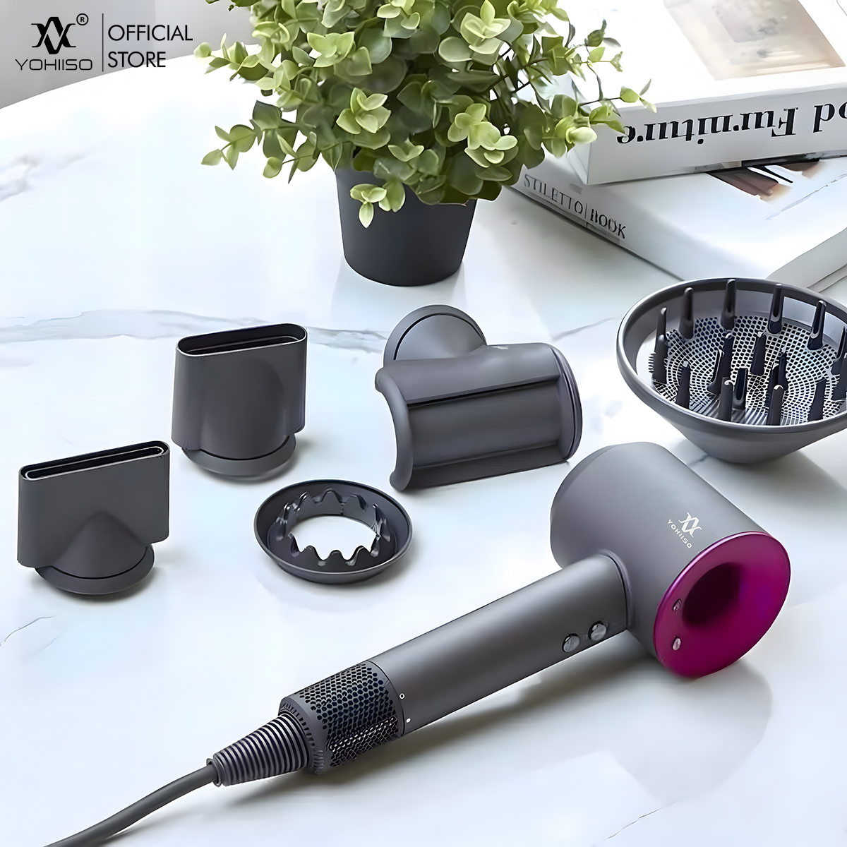 Máy sấy tóc ion âm không cánh quạt Yohiiso hàng Nhật Bản chất lượng cao