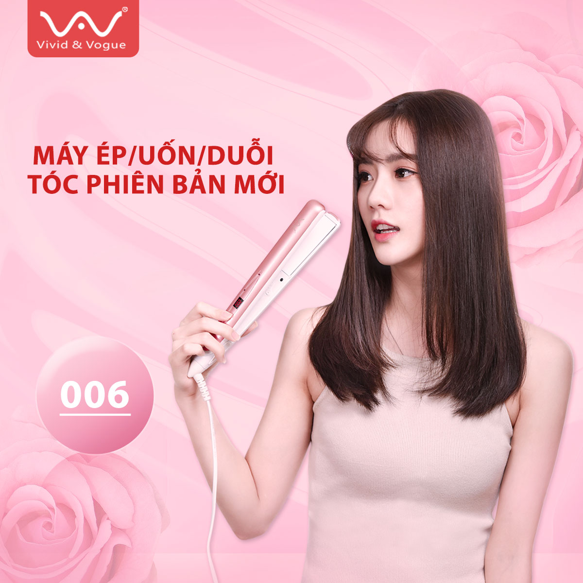 Máy Ép/Uốn Tóc 2in1 Phiên Bản Mới Thương Hiệu VIVID&VOGUE®️ - VAV006