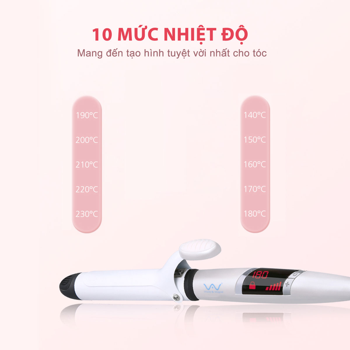 THIẾT BỊ UỐN, LÀ THẲNG TÓC ĐA NĂNG VIVID&VOGUE VAV236 PHIÊN BẢN 32mm