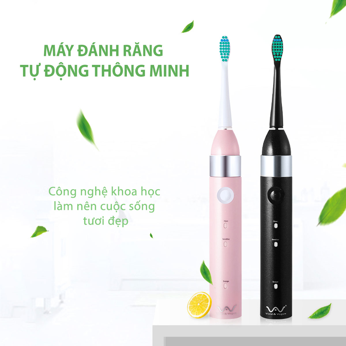 BÀN CHẢI ĐÁNH RĂNG TỰ ĐỘNG VIVID&VOGUE