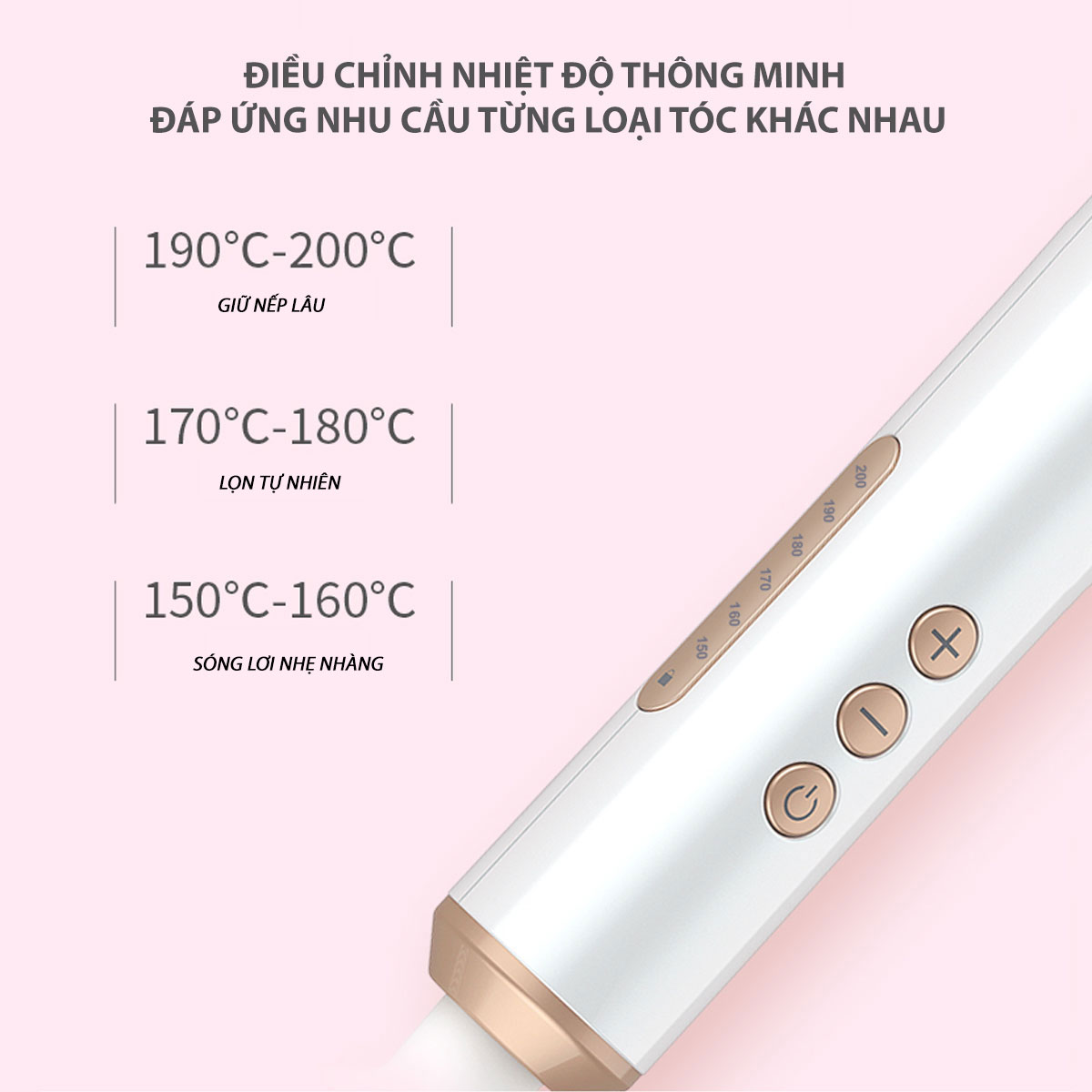 MÁY UỐN TÓC XOĂN XOAY TỰ ĐỘNG VIVID & VOGUE®️ BẢN NÂNG CẤP 32mm - VAVC222B