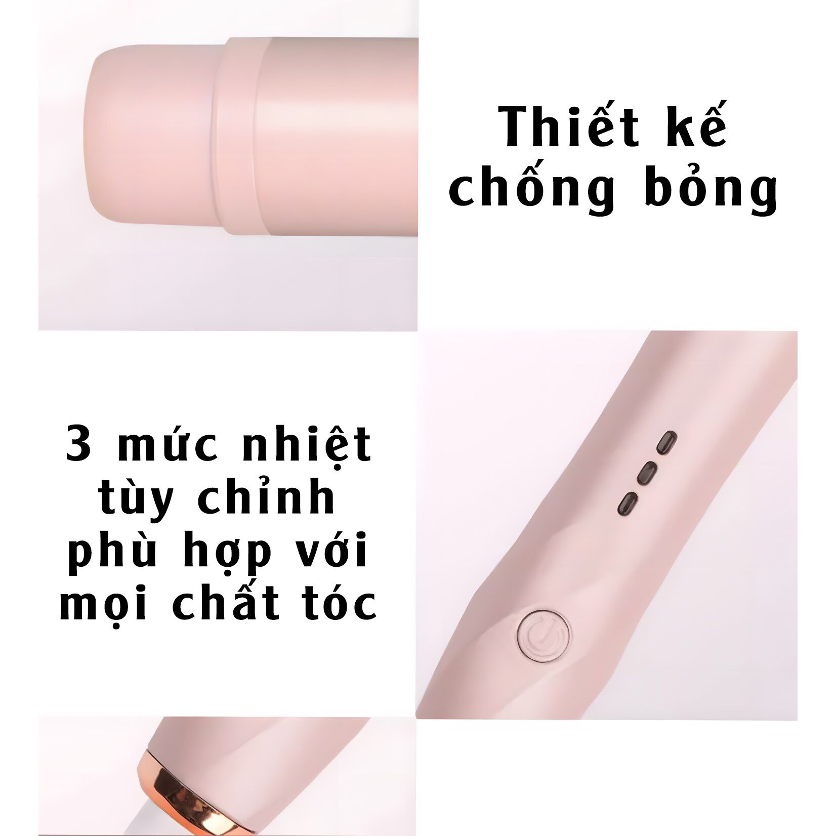 [Chính Hãng BH 1 đổi 1] Máy uốn tóc tự động, máy làm tóc xoăn xoay size 28mm gốm Tourmaline không hư tổn tóc