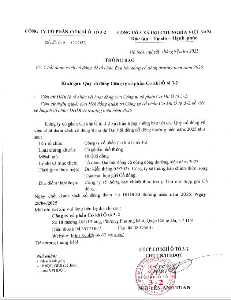 Thông báo 