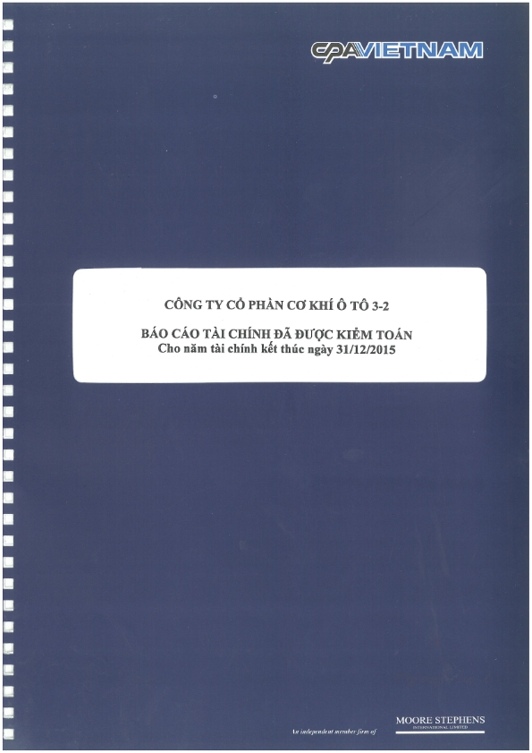 Báo cáo tài chính đã kiểm toán năm 2015