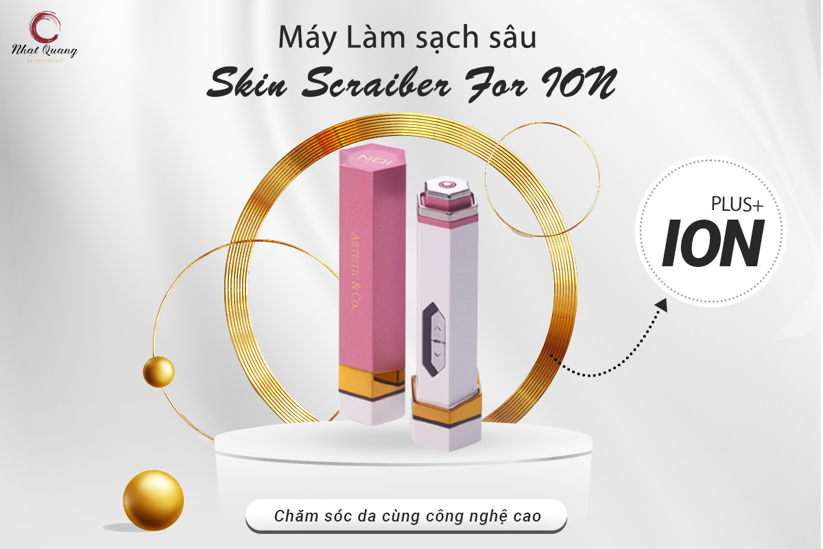 Máy Làm Sạch Sâu Skin Scraiber for ION màu hồng