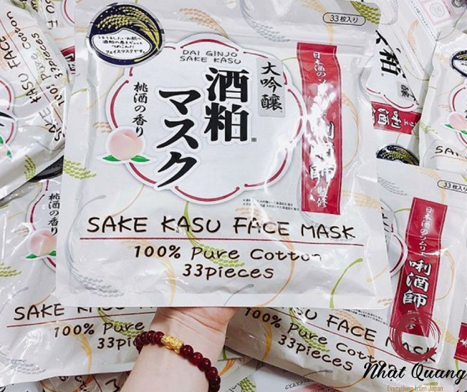 Mặt Nạ Sake Kasu Face Mask Nhật 33 Miếng
