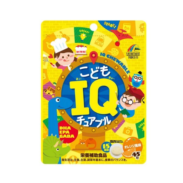 Kẹo IQ bổ sung DHA Unimat Riken vị cam cho bé 45 viên