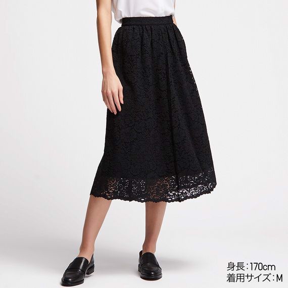 NHẬT BẢN SHOP - 🔥🔥🔥UNIQLO SALE ĐẾN 2/7 Chân váy uni midi in hoa và bi  xinh xắn, dễ thương dòng Joy of Print. Cạp lưng chun tạo cảm giác dễ chịu