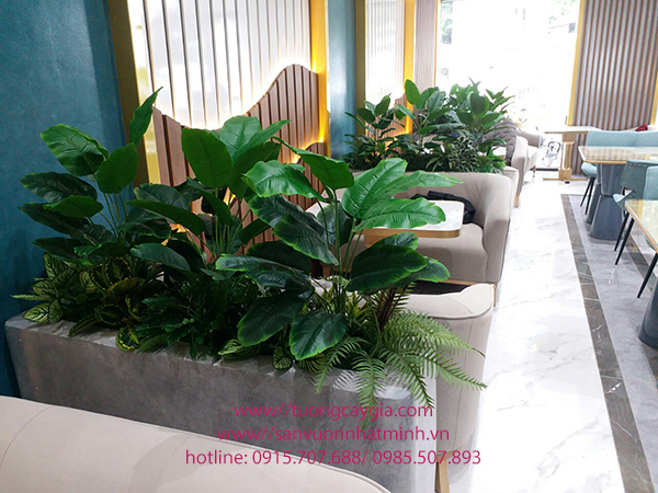 Thi công hệ thống cây nhân tạo tại khách sạn Mộc Châu - Sơn La