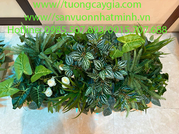 Decor bục cây lá nhân tạo tại Cao Bằng