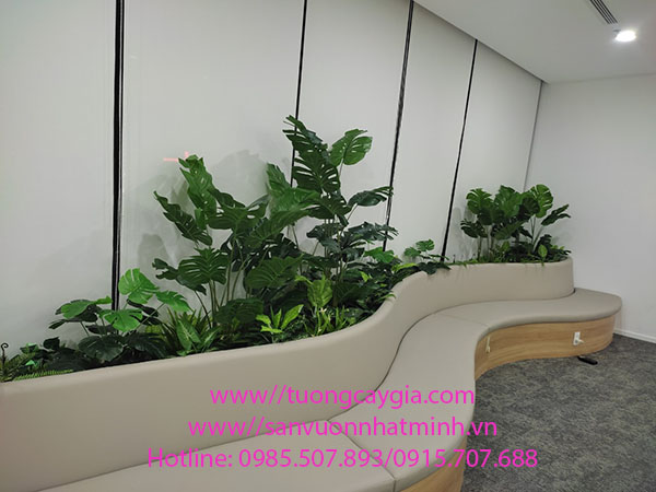 Thi công cây giả trong bồn tại Công ty bảo hiểm Manulife - Tp Vinh, Nghệ An