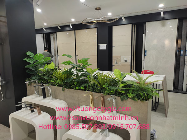 Nhật Minh đã kiến tạo cây xanh tại các showroom gạch Eurotile