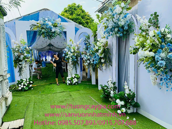 Trang trí hoa tiệc cưới tại nhà hàng Quận Đống Đa - Tp Hà Nội