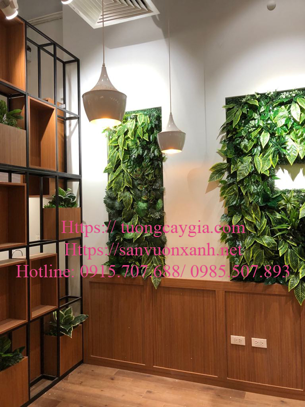 Tường cây lá nhựa tại hệ thống chuỗi cửa hàng Soya Garden