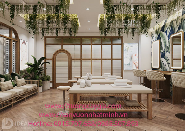 Trang trí dây rủ cho Spa Lam Thanh - Củ Chi - TP HCM