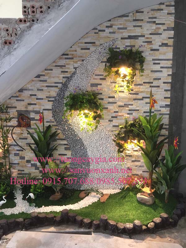 Trang trí tiểu cảnh khô gầm cầu thang tại Hải Phòng