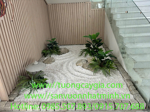 Thi công tiểu cảnh phong cách Nhật Bản tại khu căn hộ mẫu Nam Long, An Dương, Hải Phòng