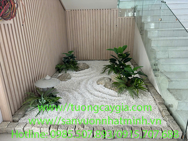 Thi công tiểu cảnh phong cách Nhật Bản tại khu căn hộ mẫu Nam Long, An Dương, Hải Phòng