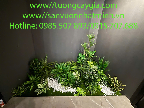 Góc tiểu cảnh xanh cho Showroom Hùng Túy - chuyên trưng bày thiết bị nội thất cao cấp