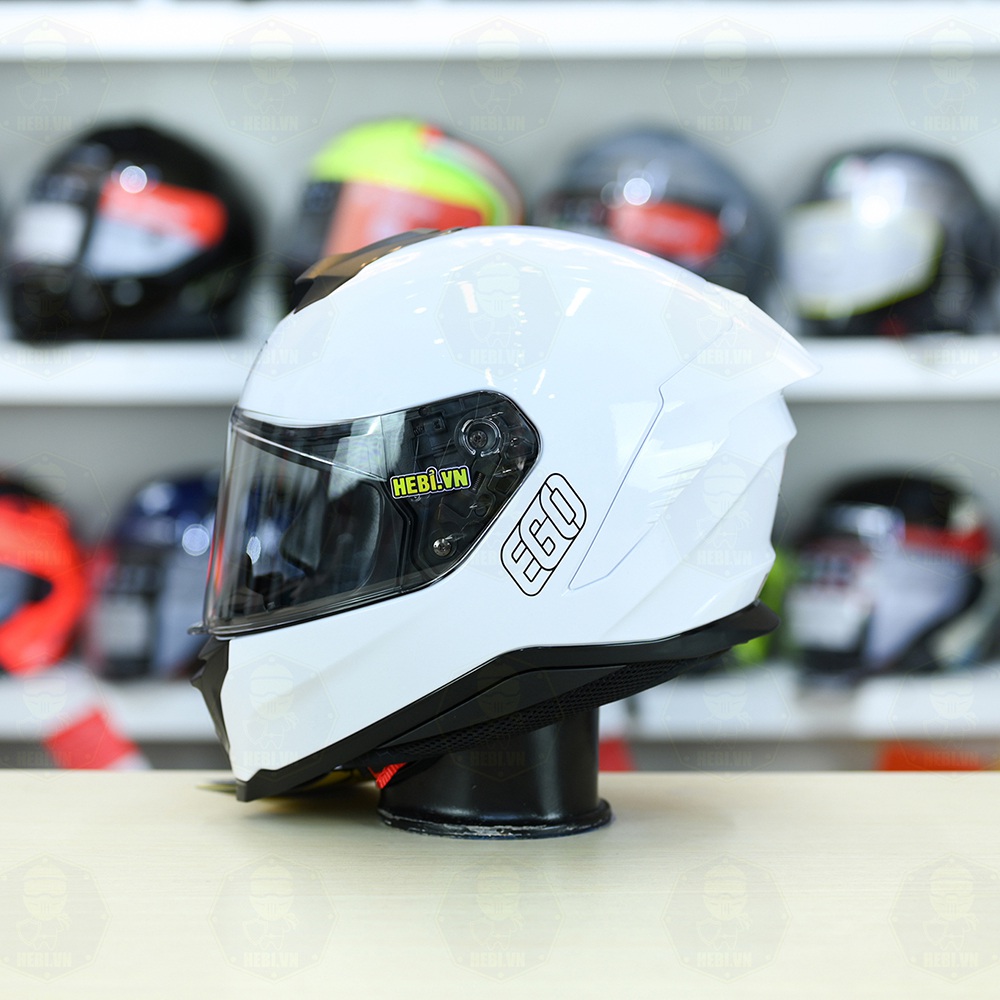 Mũ Fullface EGO E71 Trắng Bóng FREESHIP