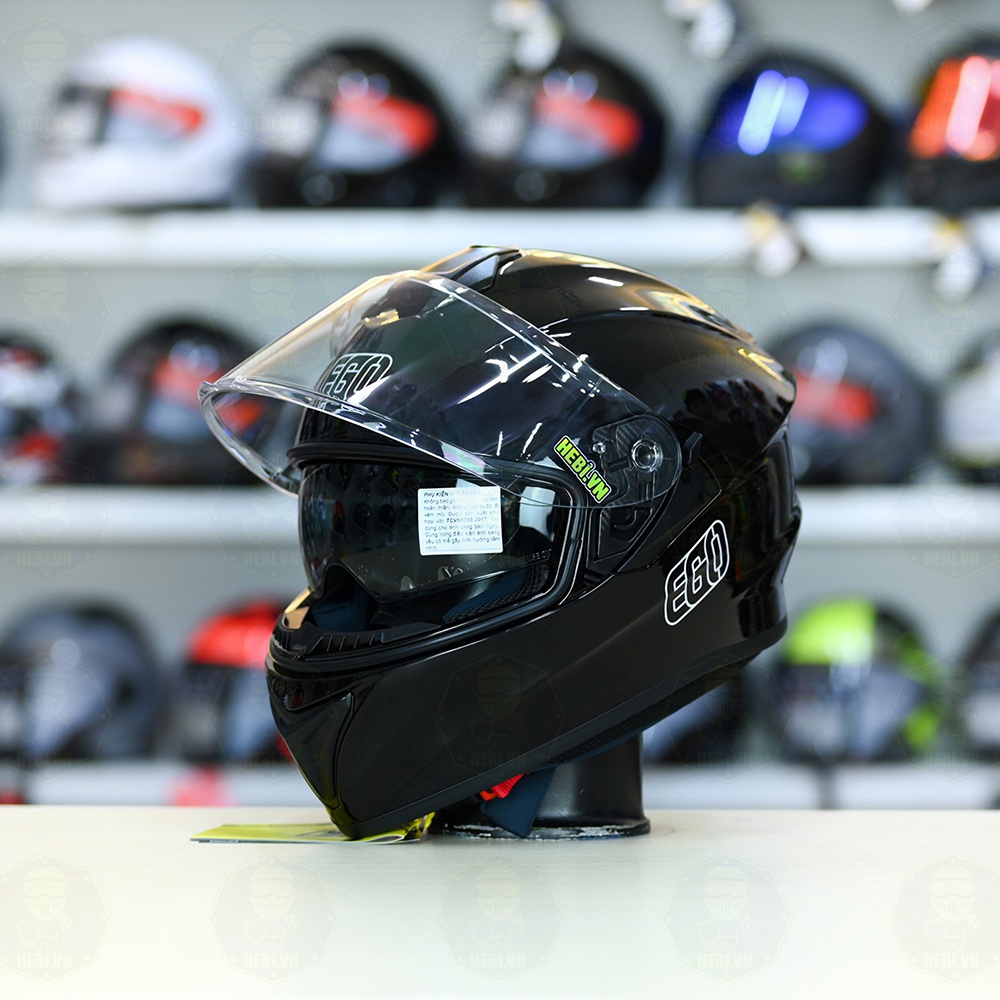 Mũ Fullface EGO E81 Đen Bóng FREESHIP