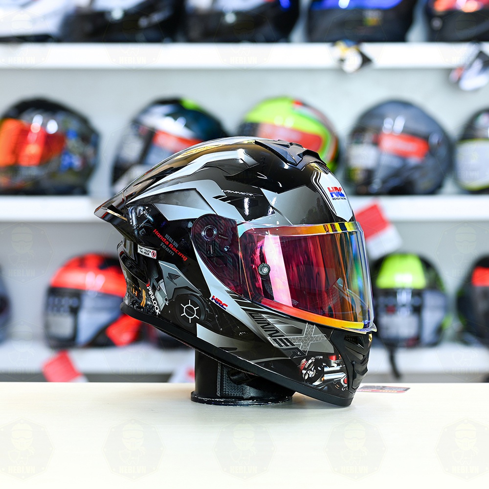 Mũ Fullface ROC 08 Plus 2024 Đen Bóng + Dán Tem Winer Xám FREESHIP