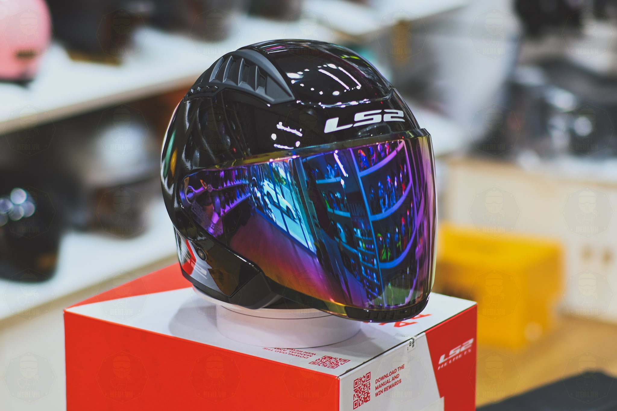 Kính Mũ LS2 OF600 Gương Rainbow Titan FREESHIP