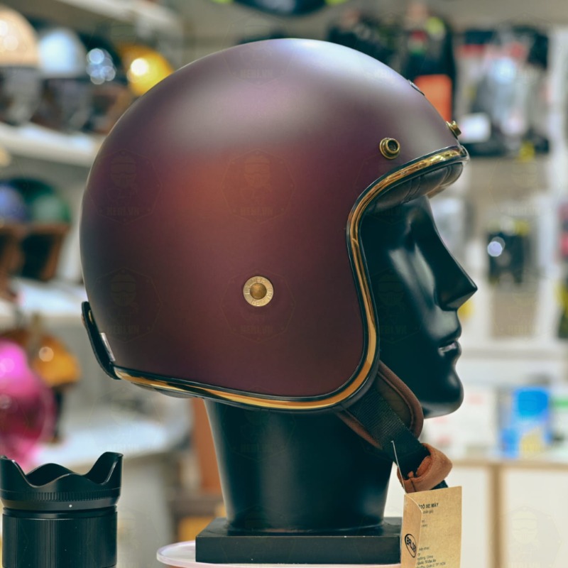 Mũ 3/4 BALDER LIGHT Đỏ Đô Nhám FREESHIP