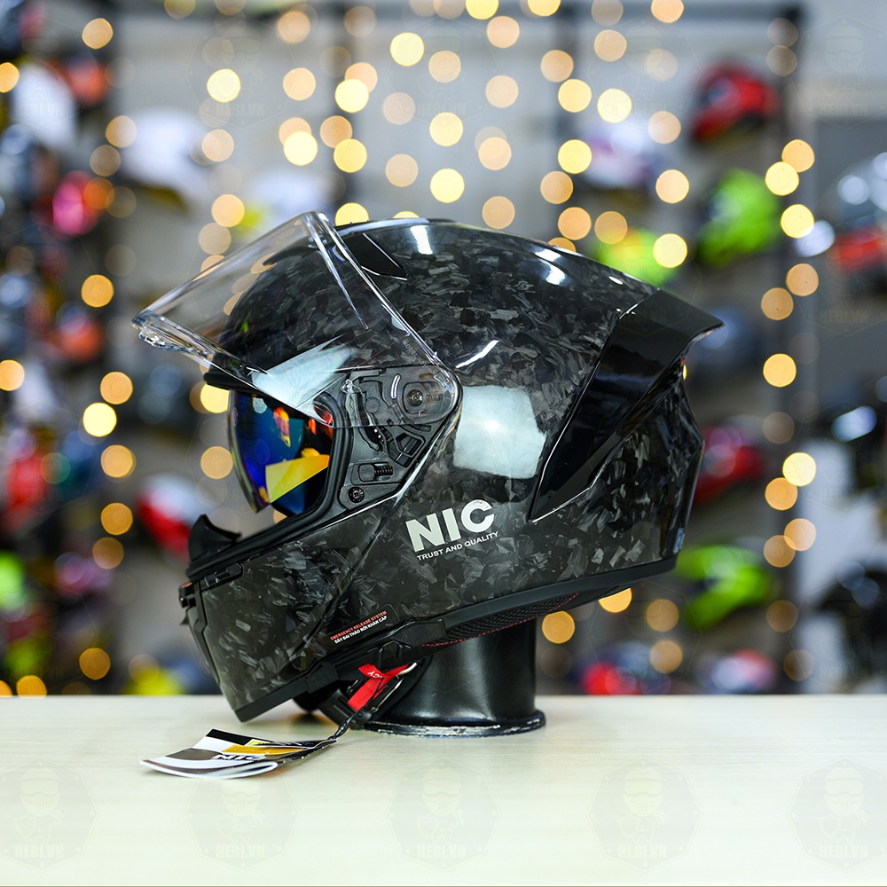 Mũ Fullface NIC N01 Carbon FORGED Bóng FREESHIP