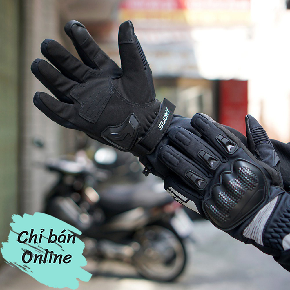 Găng Tay Suomy 06 Chống Nước Giữ Ấm Dài Đen