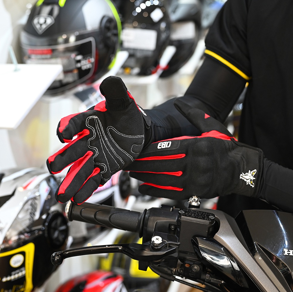 Găng tay EGO Dài Đen Đỏ FREESHIP