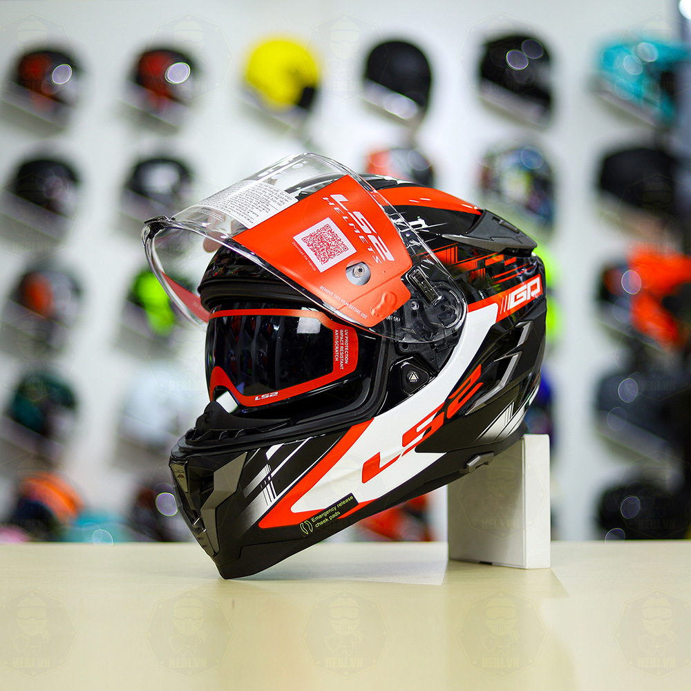 Mũ Fullface LS2 FF327 Challenger GP Đen Đỏ Trắng FREESHIP