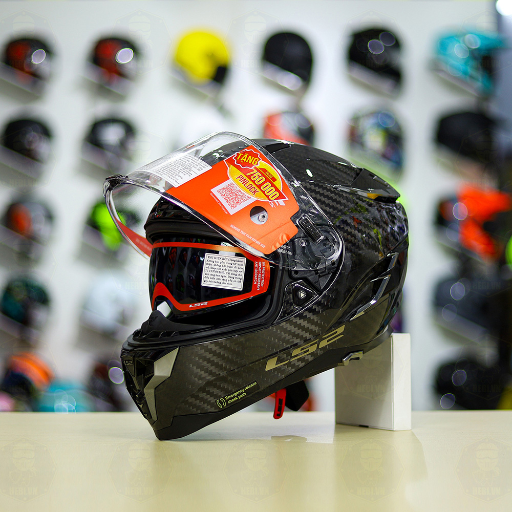 Mũ fullface LS2 FF327 Carbon Full Tặng Pinlock FREESHIP