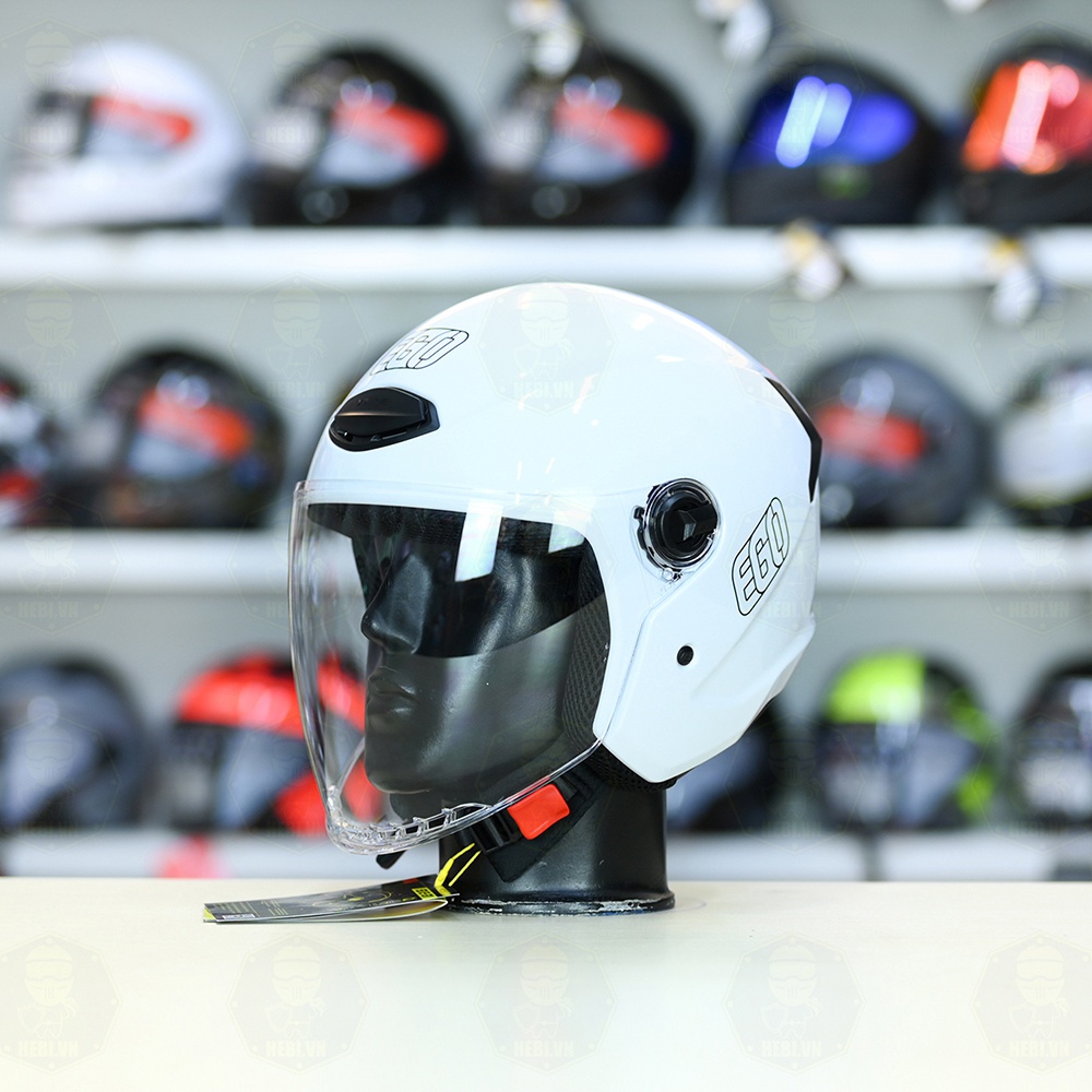 Mũ 3/4 EGO E31 Trắng Bóng Gọn Nhẹ FREESHIP