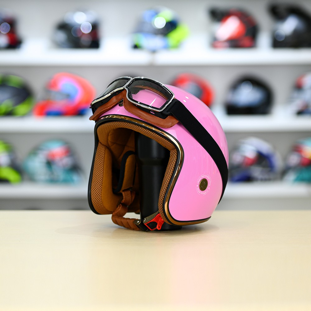 Mũ 3/4 Royal M20c Kèm Kính Dây Cực Kì Thời Trang Và Trendy - Hồng