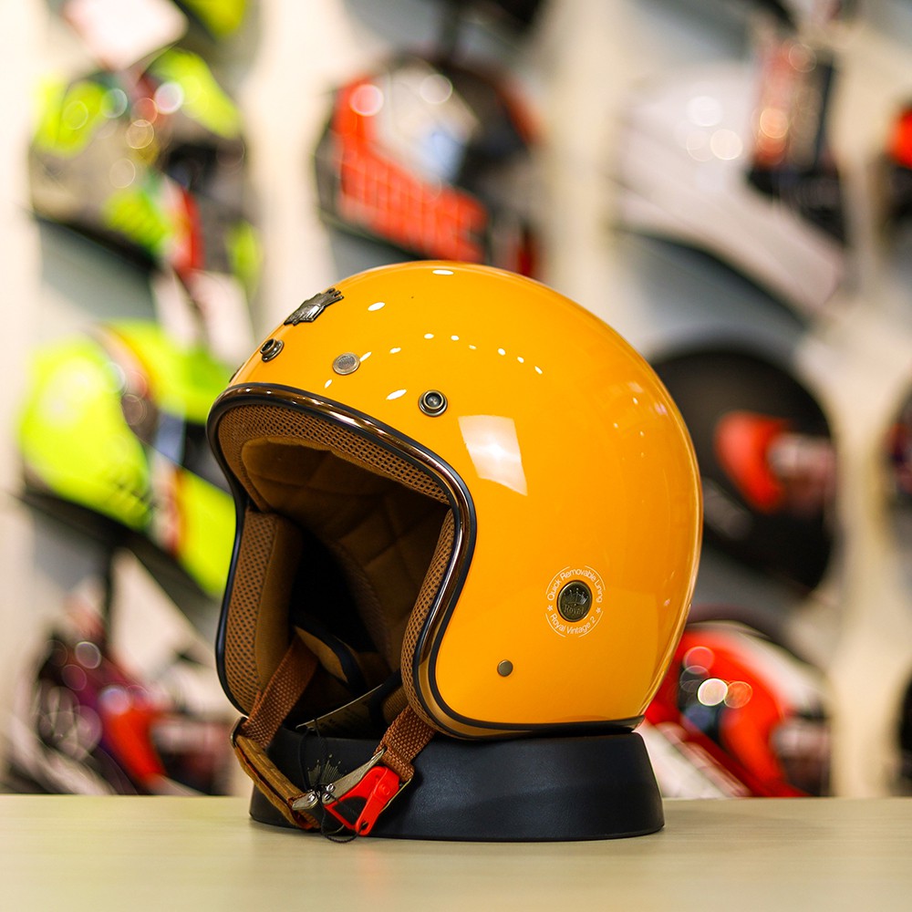 Mũ 3/4 ROYAL M20C Ruby Vàng Bóng Cho Đầu Siêu To XXL FREESHIP