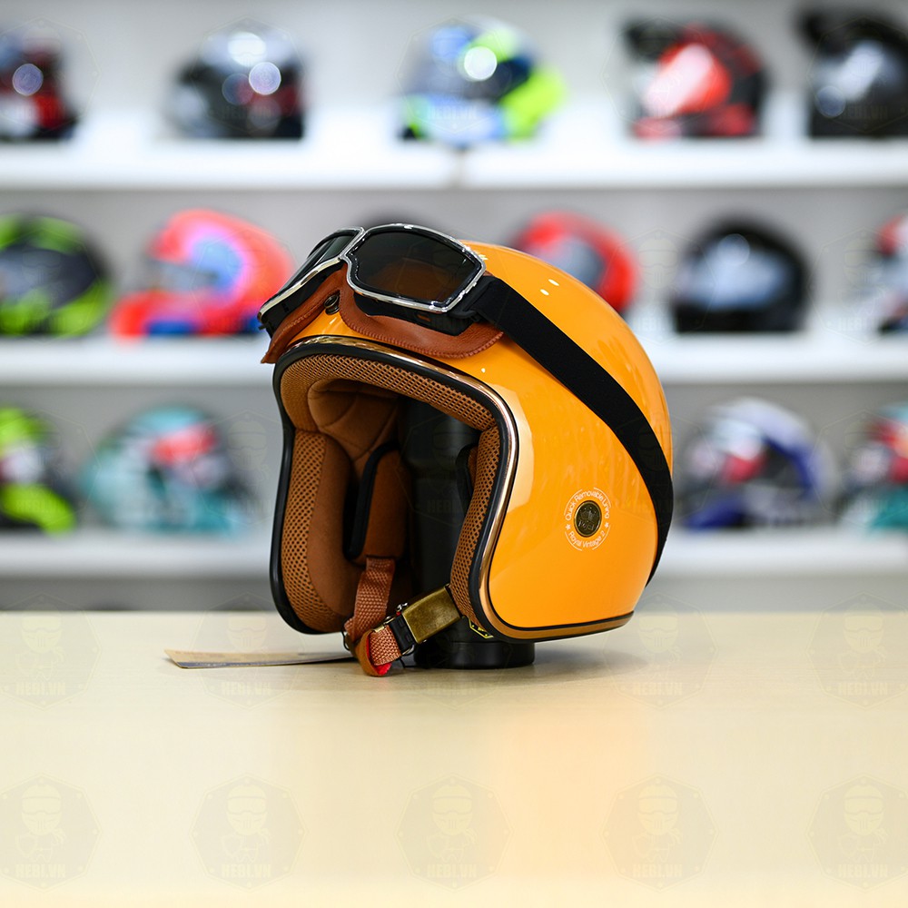 Mũ 3/4 Royal M20c Kèm Kính Dây Cực Kì Thời Trang Và Trendy - Vàng