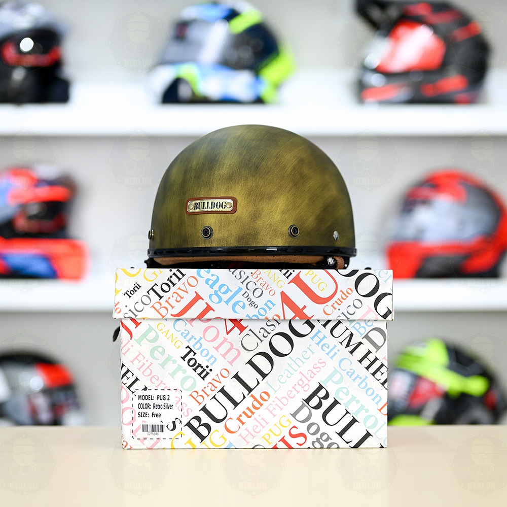 Mũ 1/2 Bulldog PUG Vàng Xước Nhám FREESHIP