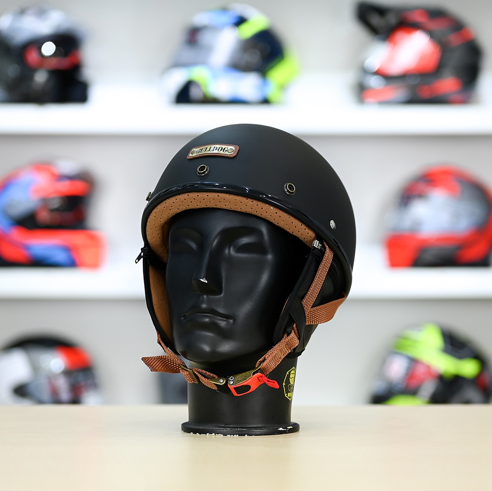 Mũ 1/2 Bulldog PUG Đen Nhám FREESHIP