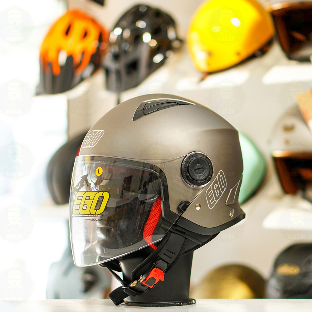 Mũ 3/4 EGO E41 Xám Titanium Nhám FREESHIP