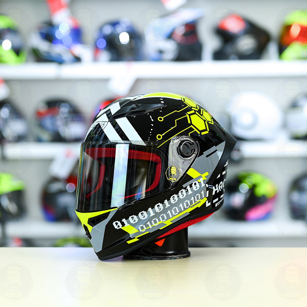 Mũ Fullface EGO E7 T17 Đen Vàng Bóng FREESHIP