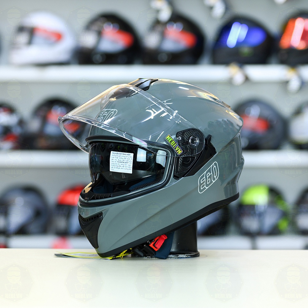 Mũ Fullface EGO E81 Xi Măng Bóng FREESHIP