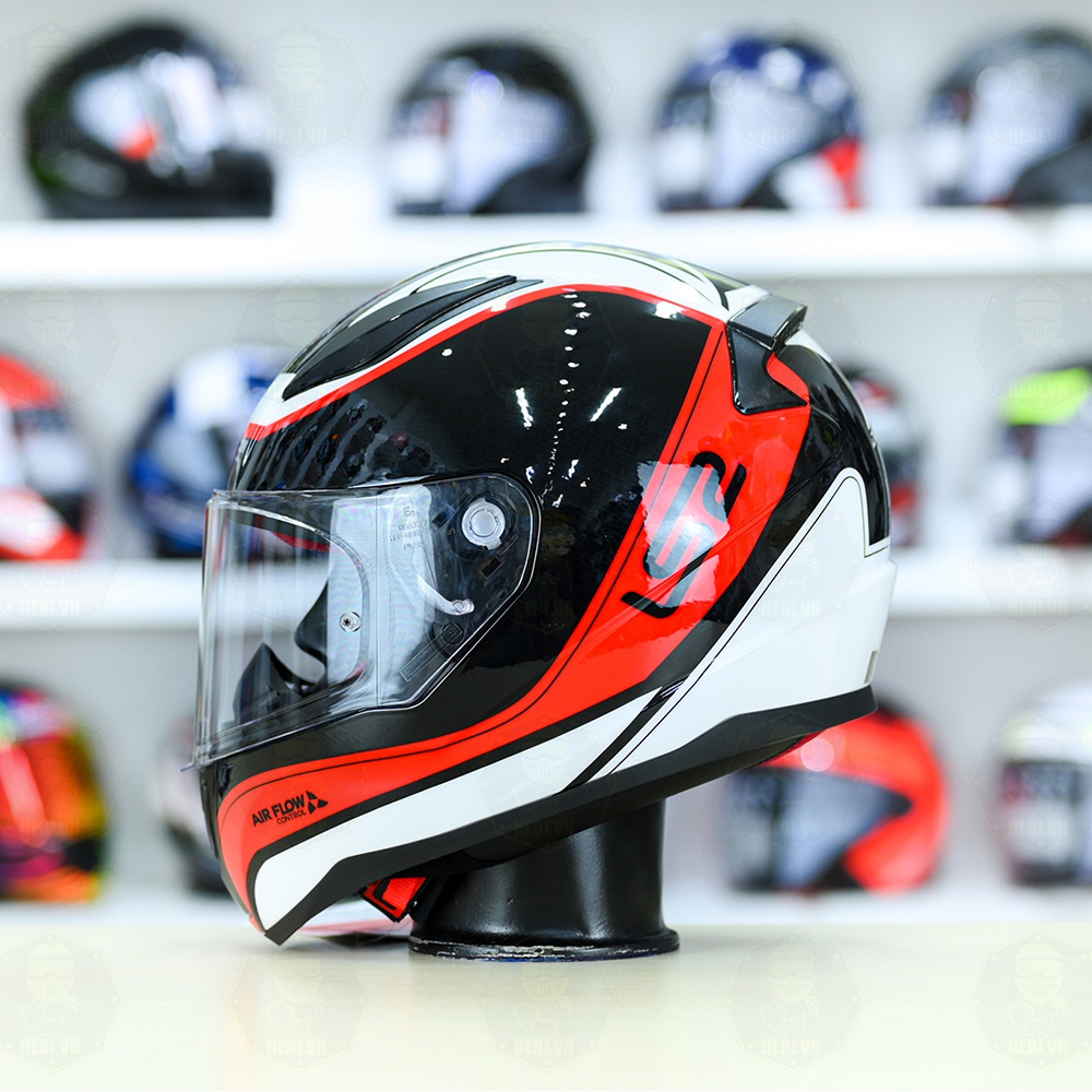 Mũ Fullface LS2 FF353 Deeper Đen Đỏ Bóng Freeship