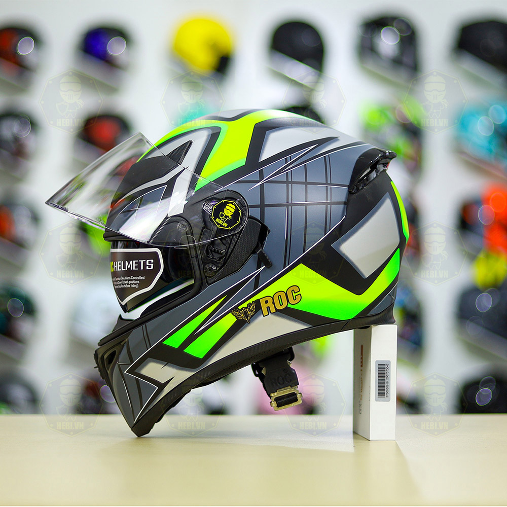 Mũ Fullface ROC 05 K3SV LIQUEFY Xanh Nhám FREESHIP