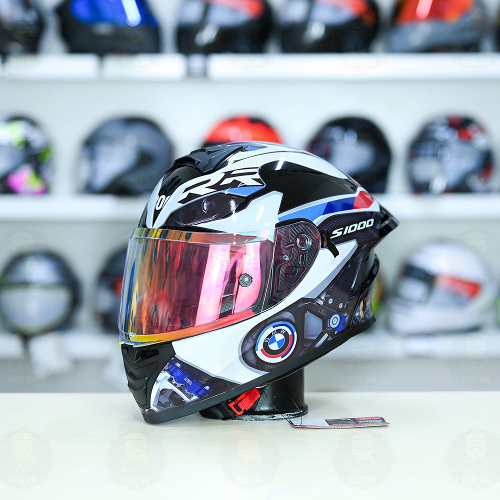 Mũ Fullface ROC 08 Plus 2024 Đen Bóng + Dán Tem BMW 2025 FREESHIP