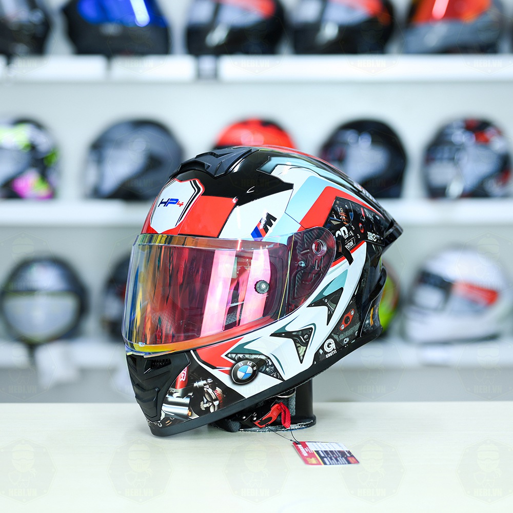 Mũ Fullface ROC 08 Plus 2024 Đen Bóng + Dán Tem BMW 2025 FREESHIP