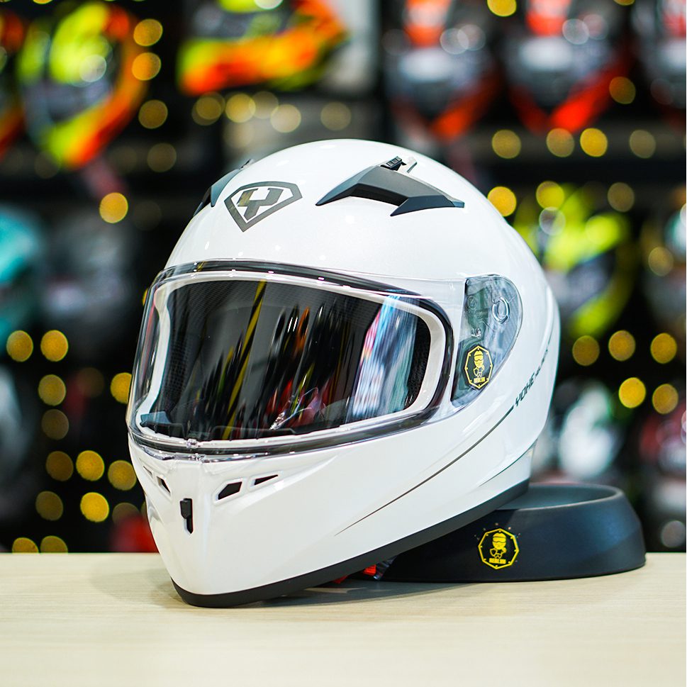 Mũ Fullface Yohe 978 Trắng Camay Bóng FREESHIP