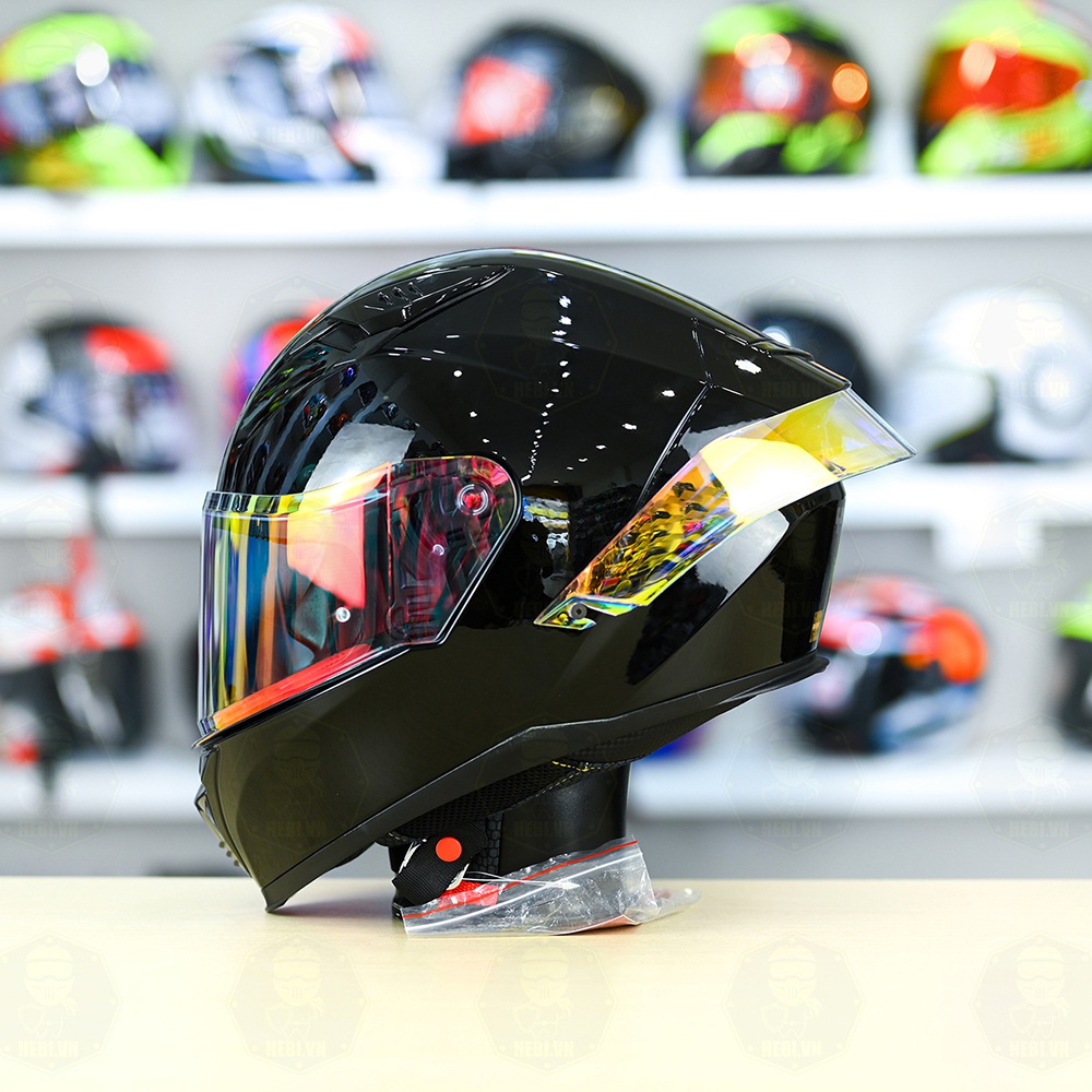 Mũ Fullface Yohe 985 Đen Bóng FREESHIP + Đuôi gió GPRR + Kính Revo FREESHIP