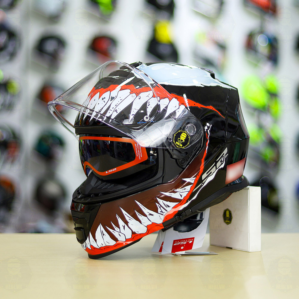 Mũ Fullface LS2 FF800 Đen Bóng + Dán Tem Decal Venom V2 FREESHIP